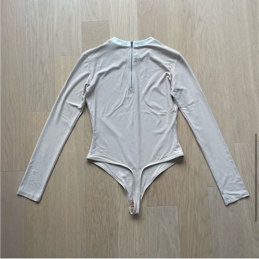 New Alix Classic Collection Chloe Thong Bodysuit in Nude/White Large - Picture 6 of 10